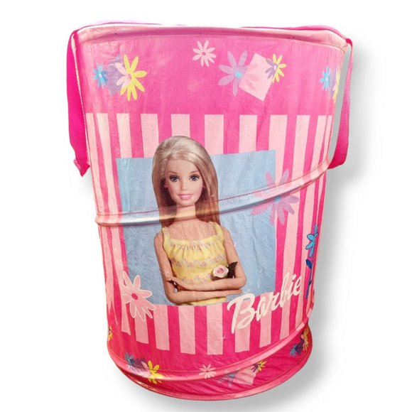 Mattel Other - Genuine Y2k Mattel BARBIE Pop up Room Tidy Basket / Laundry Bag / Storage Bag